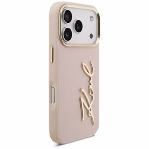 Karl Lagerfeld Karl Script Logo viedtālruņa apvalks iPhone 17 Pro - rozā