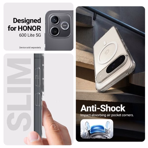 Crong Hybrid Clear Magnetic MagSafe vāciņš ierīcei Honor 600 Lite 5G, caurspīdīgs