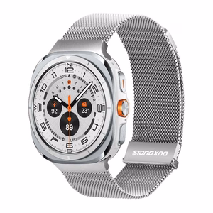 DUX DUCIS pulksteņa siksna MILANESE nerūsējošā tērauda magnētiskā 47 mm sudrabota
