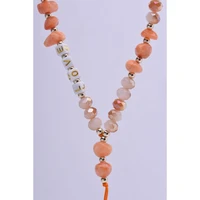 LOVE tālruņa siksniņa, piekariņš / auklas garums 44 cm (22 cm cilpā) / uz rokas – oranžs