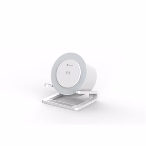 Devia Bluetooth skaļrunis IM-3 ar bezvadu lādētāju 15 W un gaiši baltu krāsu