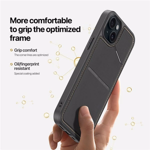 DUX DUCIS viedtālruņa apvalks RAFI II MAG ar statīvu saderīgs ar MagSafe IPHONE 15 Plus melns