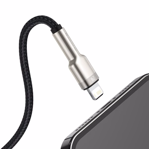 Baseus kabelis Cafule Metal USB - Lightning 1,0 m 2,4A melns