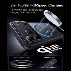 ESR Classic Hybrid MagSafe maciņš iPhone 18 Pro Max / 17 Pro Max, melns