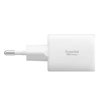 Spigen Essential EE352EU USB-C / USB-A 35W sienas ladetajs - Balts