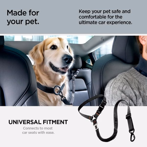SPIGEN PS100 UNIVERSAL CAR SEAT BELT HOLDER FOR PETS melns