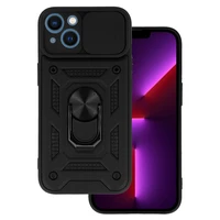 Slide Camera Armor viedtālruņa apvalks Iphone 13 melns