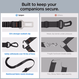 SPIGEN PS100 UNIVERSAL CAR SEAT BELT HOLDER FOR PETS melns