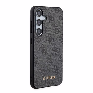 Чехол Guess 4G Metal Gold Logo для Samsung Galaxy S24 - чёрный
