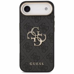 GUESS viedtālruņa apvalks IPHONE 17 Air GUHCP17M4GMGCGR (PU apvalks ar lielu 4G klasisko logotipu) zeltains melns