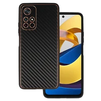 TEL PROTECT Leather Carbon viedtālruņa apvalks Xiaomi Redmi Note 11 5G/Note 11S 5G/Poco M4 Pro 5G melns