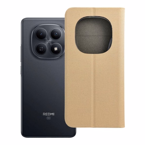 SENSITIVE grāmatiņas maciņš XIAOMI Redmi Note 15 PRO PLUS 5G zeltains
