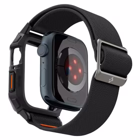 Spigen Lite Fit Pro apvalks ar siksniņu Apple Watch 4/5/6/7/8/9/SE (44/45 mm) - matēts melns