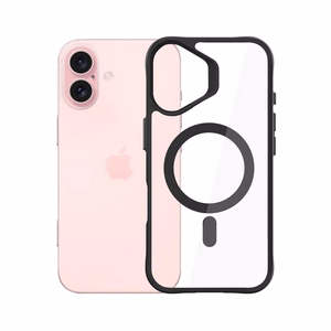 3mk Satin Armor MagCase ar MagSafe iPhone 16 Plus - caurspīdīgs ar melnu rāmi