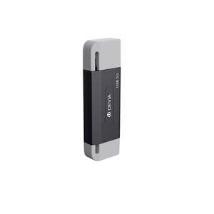 Devia картридер 2in1 EL240 USB/USB-C 3.0 черный