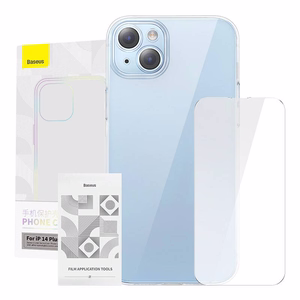 Baseus Crystal Series viedtālruņa apvalks iPhone 14 Plus + aizsargstikls