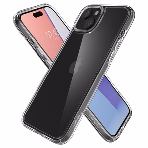 Spigen Crystal Hybrid viedtālruņa apvalks iPhone 15 Plus - caurspīdīgs