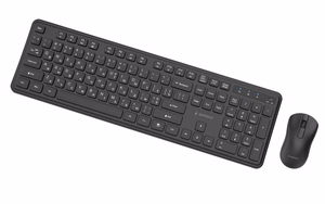 GEMBIRD KBS-WPS-01-CYRL bezvadu tastatura un pele, kirilica, melna