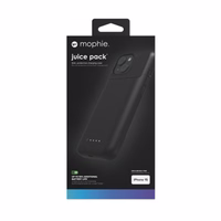 Mophie Juice Pack viedtālruņa apvalks iPhone 15 ar iebūvētu 2400 mAh portatīvo lādētāju - melns