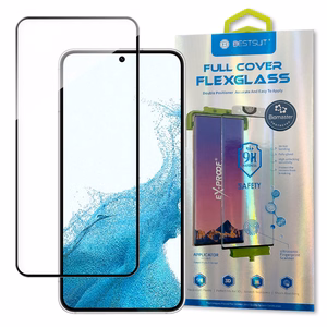 Bestsuit 3D Edge Nano Flexi Glass плёнка на весь экран закалённое стекло с рамкой для Samsung Galaxy S22 прозрачный