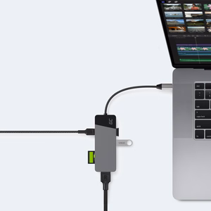 Green Cell USB-C centrmezgls GC Connect 7-in-1 (3x USB 3.1, HDMI 4K 60Hz, USB-C PD 85W, MicroSD/SD)