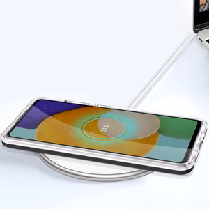 Clear 3in1 viedtālruņa apvalks Samsung Galaxy A73 rāmja gēls melna