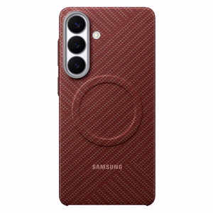 Samsung Carbon Magnet maciņš Samsung Galaxy S26+, saderīgs ar MagSafe – sarkans