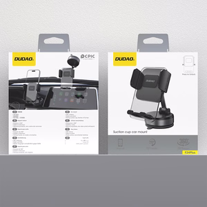 Dudao F24PLUS Car Holder with Suction Cup Dashboard - Melns