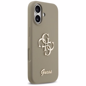 Guess Silikona lielais 4G uzraksts apvalks iPhone 17 - brūns