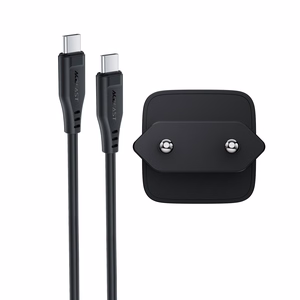 Lādētājs Acefast A118 30W GaN USB-C + USB-C uz USB-C kabelis 1.2m melns