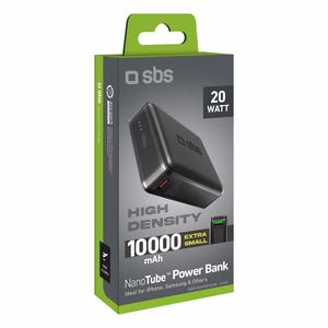Внешний аккумулятор SBS TEBB10000HDPD20K 10000 mAh с Power Delivery - чёрный
