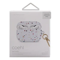 Uniq Coehl Terrazzo AirPods Pro vāciņš baltas krāsas/natūrāli baltas krāsas