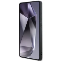 DKNY ādas rūtainā raksta magnētiskais viedtālruņa apvalks Samsung Galaxy S25 Ultra - melns