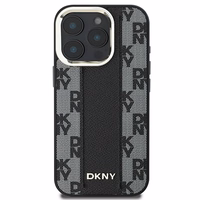DKNY Rūtainais raksts magnētiskais iPhone 16 Pro Max viedtālruņa apvalks - melns