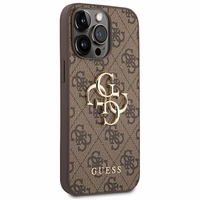 Guess GUHCP14X4GMGBR iPhone 14 Pro Max 6,7 ciets apvalks 4G Big Metal Logo - brūns