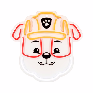 Piekarināms Paw Patrol LED neona gaismeklis uz organiskā stikla – Rubble OW-130446