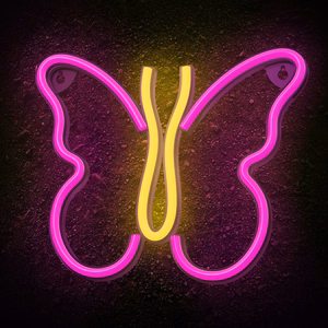 Neon LED Light BUTTERFLY rozā NNE03 Neolia