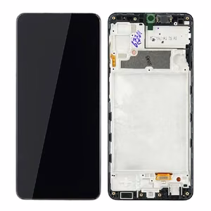 LCD ekrāns Samsung A225 A22 4G ar skārienjūtīgu ekrānu un rāmi melns oriģināls (servisa komplekts)