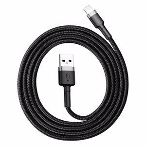 Baseus kabelis Cafule USB - Lightning 1,0 m 2,4A pelēks-melns