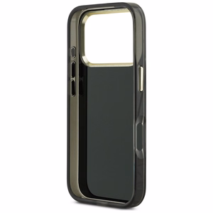 Guess IML 4G Script Metal maciņš for iPhone 17 Pro Max - melns