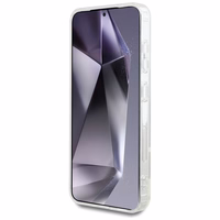 Karl Lagerfeld viedtālruņa apvalks ar rhinestones Karl Head logotipu Samsung Galaxy S25 caurspīdīgs