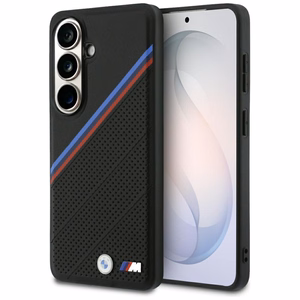 BMW Tricolor Metal Logo MagSafe maciņš priekš Samsung Galaxy S26 melns