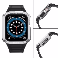Protect siksniņa Apple Watch 38/40/41mm bruņots apvalks siksniņa - melns, sudraba