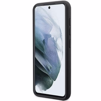 Guess GUHCS23MSLSMK S23+ S916 melns/melns cietais apvalks Silikona Vintage Gold Logo