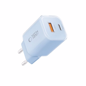 Tech-Protect NCM33W 2 portu PD33W/QC3.0 sienas lādētājs - zils
