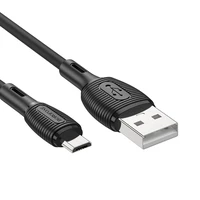 Borofone Kabelis BX86 Advantage - USB uz Micro USB - 2,4A 1 metru garš melns kabelis