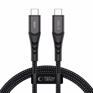 Tech-Protect Ultraboost UB11T USB-C / USB-C PD 240W / QC3.0 Cable 100 cm - Black