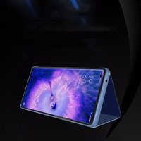 Clear View Case viedtālruņa apvalks Oppo Find X5 Pro apvalks ar atloku melns