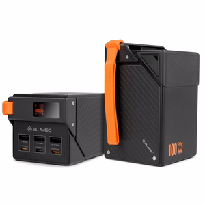 Blavec BJ-50 Tytan ārējais akumulators, 50 000 mAh, 100 W, 3× USB-C + 3× USB-A (PBBJ50C), melns