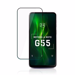 Rūdītais stikls 3mk HardGlass Max Lite Black priekš Motorola Moto G55 5G